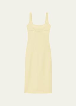 Tie-Back Long Sleeveless Sheath Dress