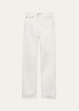 Denim Straight Leg Pants