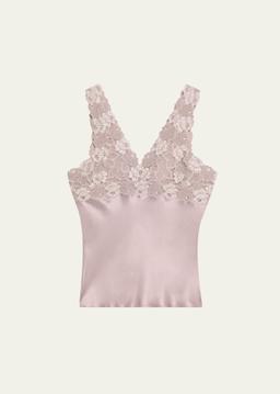 Rose Parfait Lace & Silk Tank