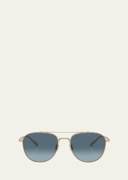 Rivetti Titanium Aviator Sunglasses