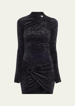 Havana Crushed Velvet Mini Dress