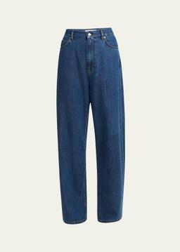 Wide-Leg Denim Jeans