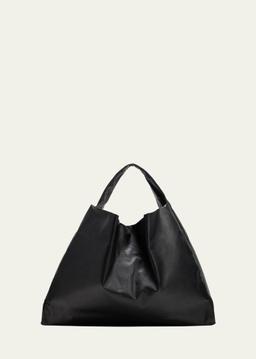Oil Faux-Leather Shoulder Bag