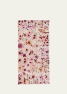 Floral Wool Square Scarf