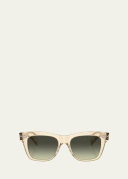 Ms. Oliver Gradient Acetate Square Sunglasses