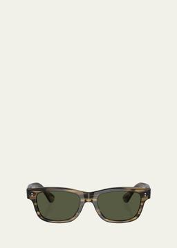Men's Rosson Sun Acetate Rectangle Sunglasses