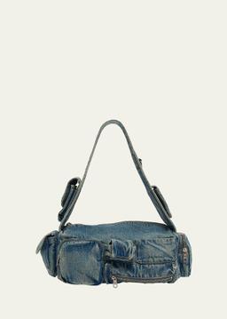 Superbusy Sling Washed Denim Shoulder Bag