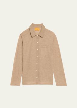 Showtime Cashmere Collared Button-Front Shirt