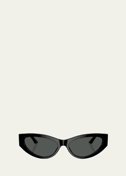 Greca Mixed-Media Cat-Eye Sunglasses