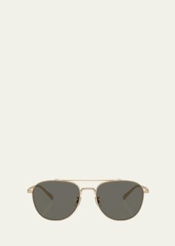 Rivetti Titanium Aviator Sunglasses