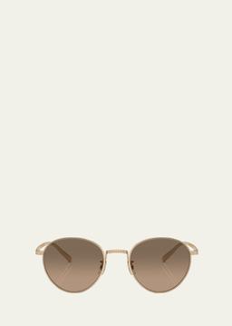 Rhydian Titnium Round Sunglasses