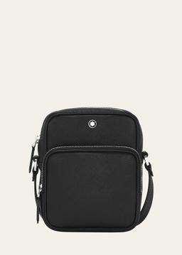 Men's Sartorial Nano Saffiano Leather Messenger Bag