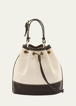 Marini Drawstring Canvas Bucket Bag