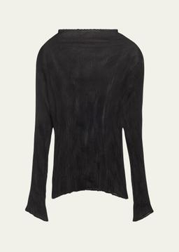 Chiffon Twist Bk Wt 46 High-Neck Top