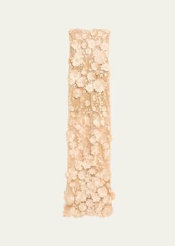 Jasmine Embroidered Strapless Column Gown