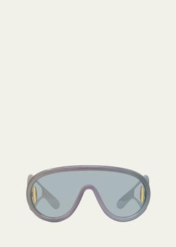 Anagram Injected Plastic Shield Aviator Sunglasses