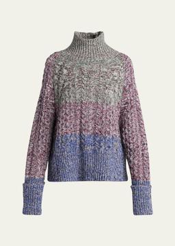 Journey Cable-Knit Turtleneck Sweater