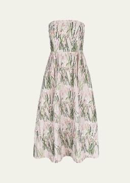 Strapless Dette Embroidered Midi Dress