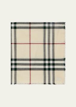 Giant Check Wool Scarf
