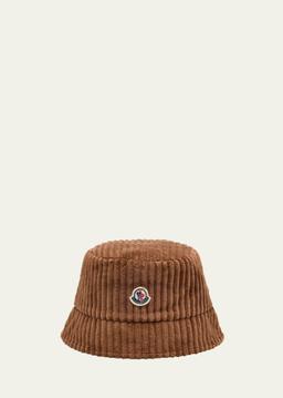 Velvet Logo Patch Bucket Hat