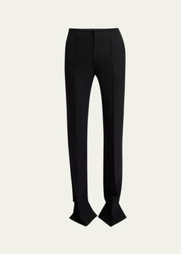 Grain De Poudre Wool Flare Pants