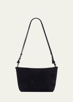 Bond Zip Suede Shoulder Bag