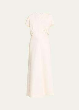 Crinkle Slouch Waist Dress