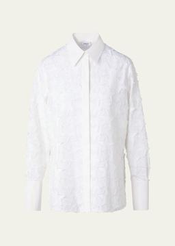 3D Star Cotton Poplin Blouse