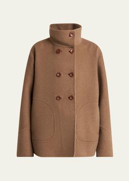 Camden Double-Breasted Cashmere Peacoat