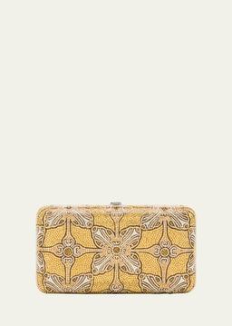 Rectangle Gilded Stamp Crystal Clutch Bag