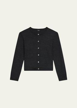 Regal Merino Wool Cropped Cardigan