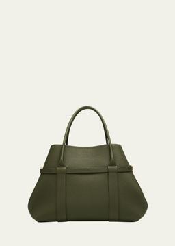 Ghiera Grained Leather & Cashmere Tote Back