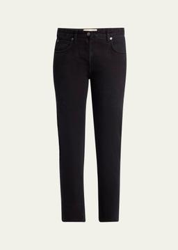 Riaco Mid-Rise Straight-Leg Ankle Jeans