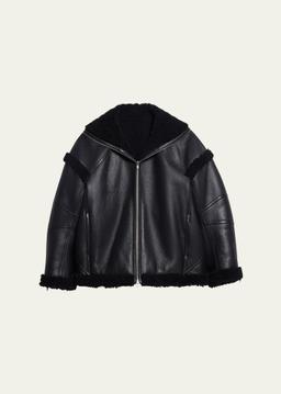 Apex Leather Teddy Jacket