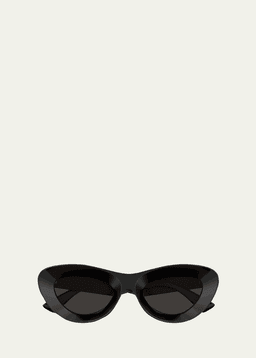 Ribbon Plastic Cat-Eye Sunglasses