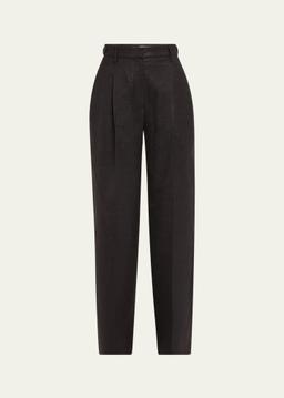 Sparkling Straight Leg Wool Tailor Pants