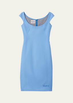 Cap-Sleeve Poplin Dress