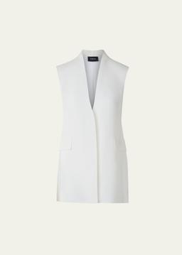 Artina Long Silk Organza Vest