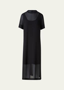 Silk Georgette Tunic Dress