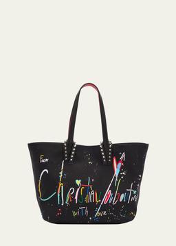 Cabata Small Beach Splash Logo Tote Bag