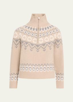 Eliah Half-Zip Wool-Cashmere Pullover