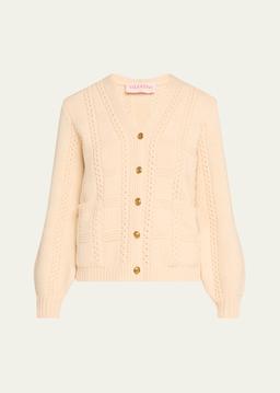 Cable Knit Button Down Cardigan