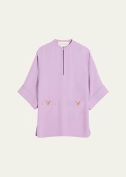 Wide Sleeve Mini Dress