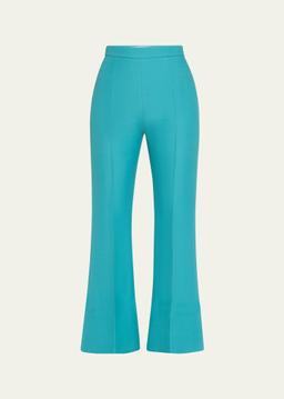 Crop Cuffed Wool Trousers