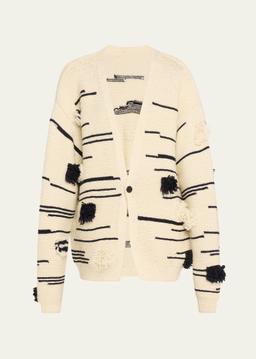 Julien Two-Tone Wool Cardigan