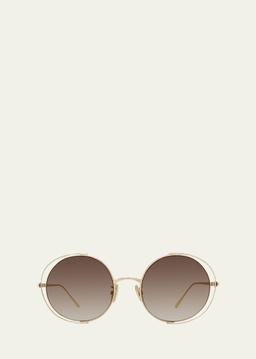 Signature Round Cutout Metal Sunglasses