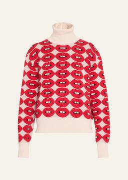 French Kissing In The USA Cropped Cashmere Turtleneck