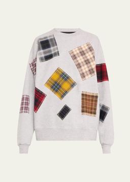 Patch Happy Crewneck Sweater