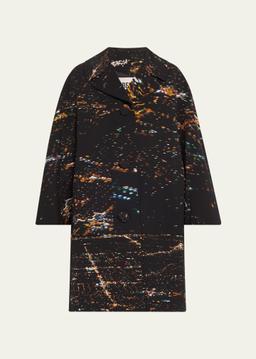 LAX Abstract Patch Pocket Wool Coat