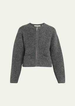 Lofty Crochet Trim Cashmere Cardigan